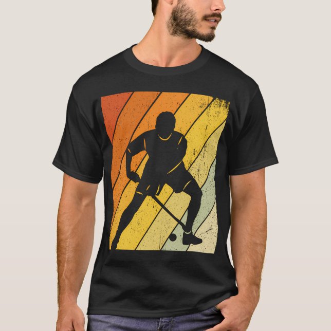 Fält Hockey Hockey Stick T Shirt (Framsida)