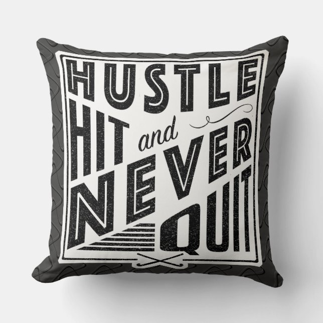 Fält Hockey Hustle, Slå och sluta aldrig Pillow Kudde (Framsida)