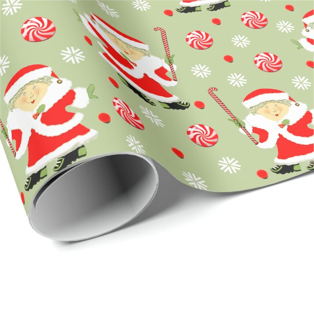 Fält Hockey Jul Wrapping Papper Presentpapper (Rullad Hörn)
