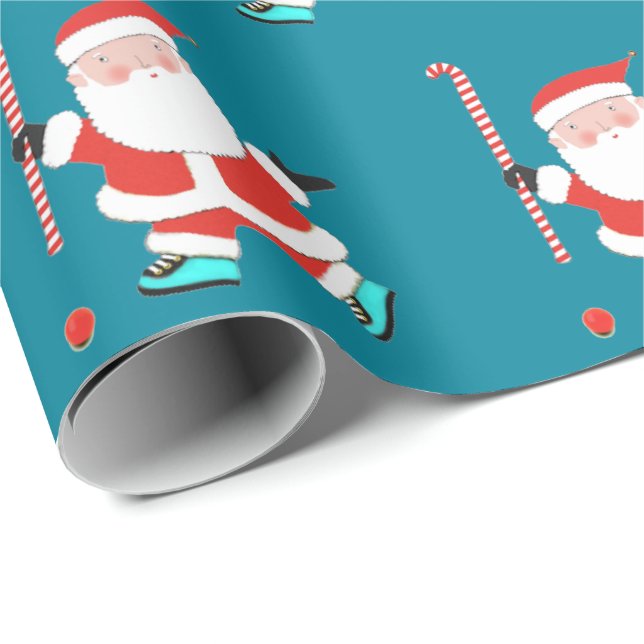 Fält Hockey Jul Wrapping Papper Presentpapper (Rullad Hörn)