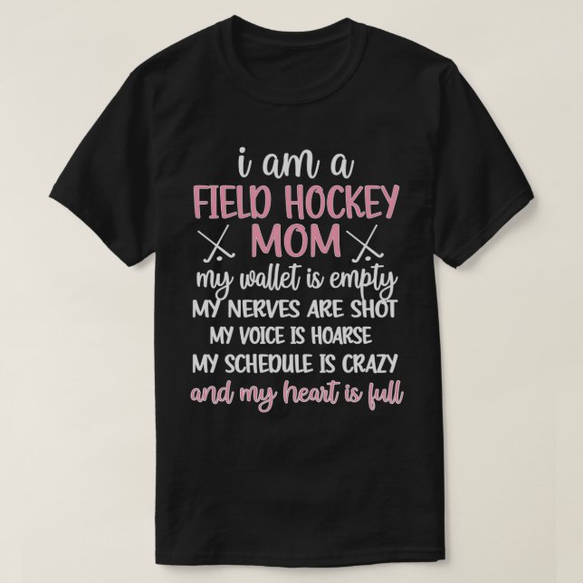 Fält Hockey Mamma Fält Hockey Mamma för Mors dag T Shirt (Design framsida)