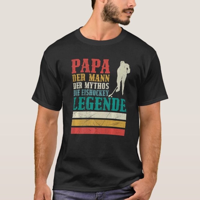 Fält Hockey Pappa Man Myth Hockey Legend T Shirt (Framsida)