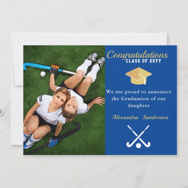 Fält Hockey Photo studenten, klass 2022 Anno Meddelande (Framsida)