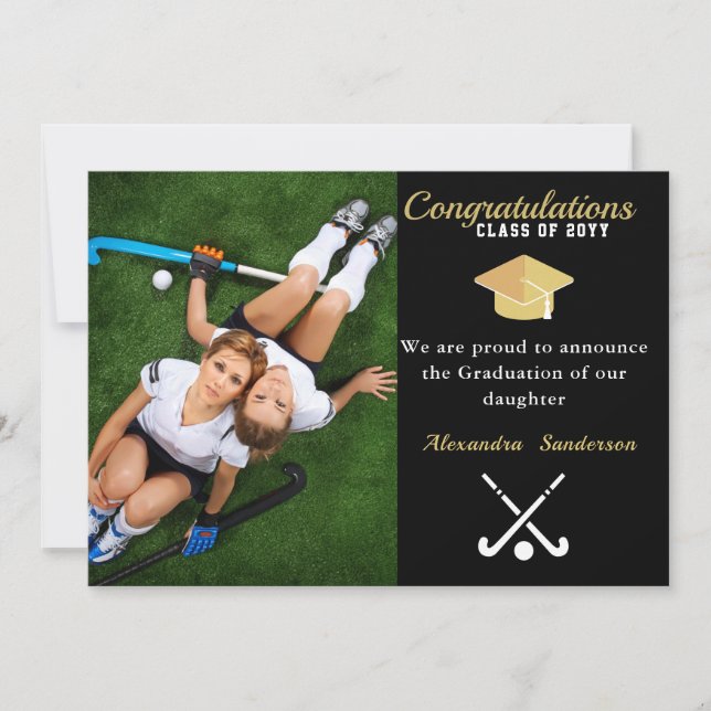 Fält Hockey Photo studenten, klass 2022 Meddelande (Framsida)