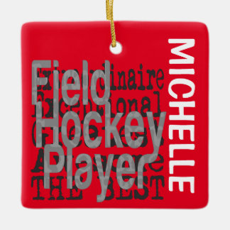 Fält Hockey Player Extraordinaire ANPASSNINGSBAR Julgransprydnad Keramik