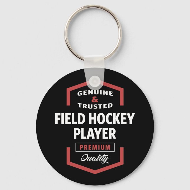 Fält Hockey Player | Gift-idéer Nyckelring (Framsida)