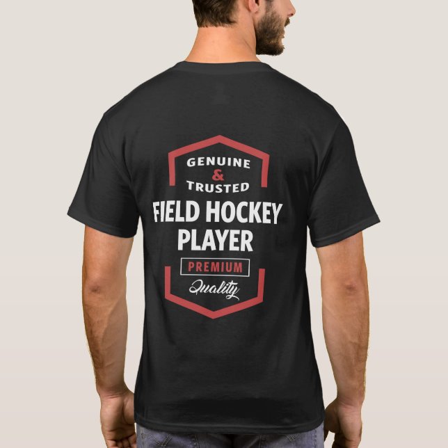 Fält Hockey Player | Gift-idéer T Shirt (Baksida)