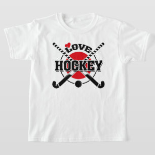 Fält Hockey Players, Crossed Hockey Sticks Tee