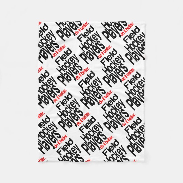 Fält Hockey Players gör det bättre Fleecefilt (Framsidan)