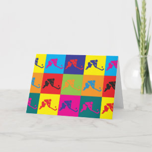 Fält Hockey Pop Art Kort