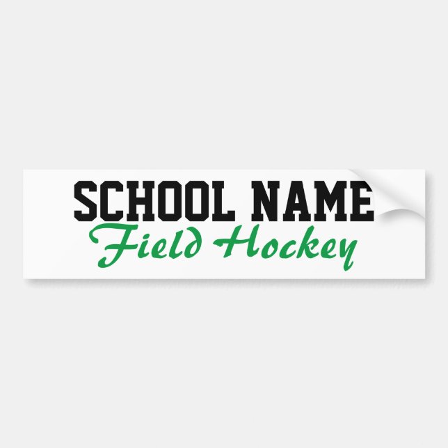 Fält Hockey - Skapa din egen skolanda Bildekal (Framsidan)