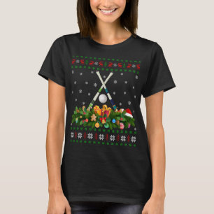 Fält Hockey Sports Älskare Julafton Ugly Fält Hock T Shirt