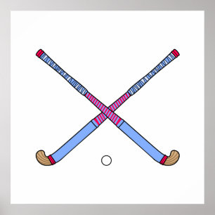 Fält Hockey Sticks Poster