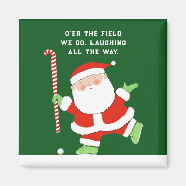 Fält Hockey Stocking Stuffer Magnet (Framsidan)