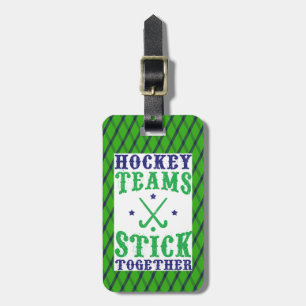 Fält Hockey Teams Stick tillsammans Bag Märkre Bagagebricka