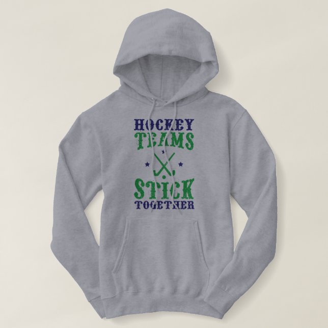 Fält Hockey Teams Stick Together Hoody Tee (Design framsida)