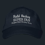 Fält Hockey Toppen Anpassningsbar Sports Team Fläk Broderad Keps<br><div class="desc">Stödja ditt favoritlag eller fält-spelare med TOPPEN-sockeln. Lägg till högskola, ungdom, klubb eller högskoleteam namn för att skapa en hatt av typen en. (Du kan även ändra detta till vilken annan sport som helst.) Ändra enkelt texten och hatten färg så att de stämmer överens med lagets färger. Oavsett om du...</div>