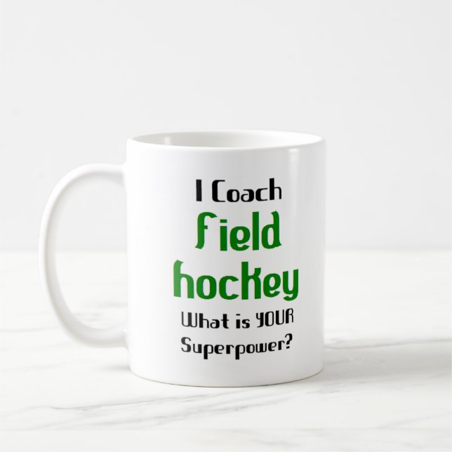 fält hockey-tränare kaffemugg (Vänster)