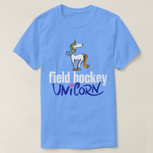 Fält Hockey Unicorn 1 T Shirt (Design framsida)