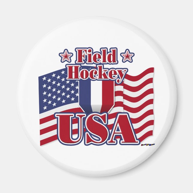 Fält Hockey USA Magnet (Framsidan)