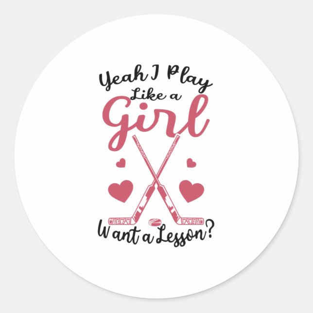 fält hockeyflickor runt klistermärke (Framsida)