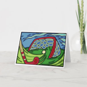 Fält Hockeyhälsningskort Kort