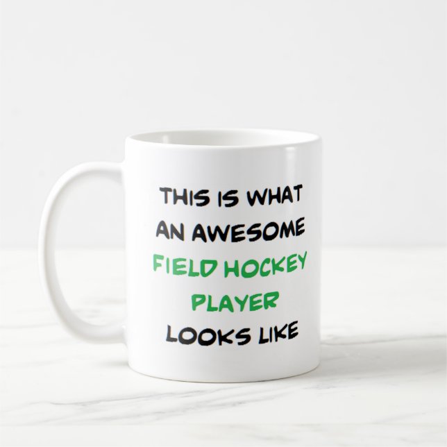 fält hockeyspelare, fantastisk kaffemugg (Vänster)