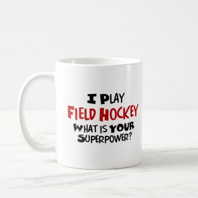 fält hockeyspelare kaffemugg (Vänster)