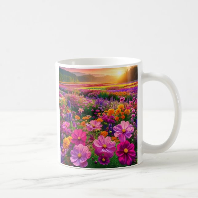 Fält i Anpassadet Radiance Wildblomma Kaffemugg (Höger)