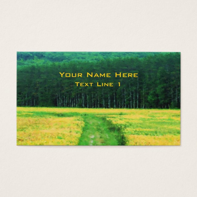 Fält i blomsterlökaraktär visitkort (Framsidan)