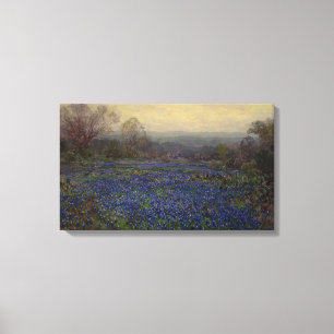 Fält i Blurnetblommor (Landsbygdens landskap) Canvastryck