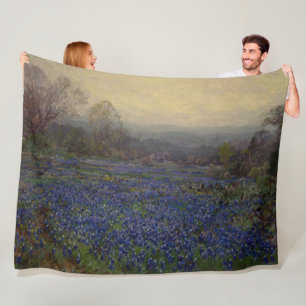 Fält i Blurnetblommor (Landsbygdens landskap) Fleecefilt
