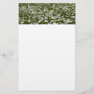 Fält i Daisy Alaska Wildblommor Brevpapper