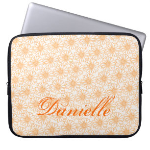 Fält i Daisy Bärbar platta, Orange Laptop Sleeve