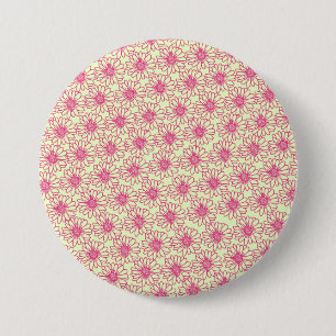 Fält i Daisy Button, Rosa Flowers Knapp