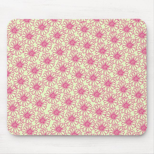 Fält i Daisyn Mousepad, Rosa Flowers Musmatta (Framsidan)