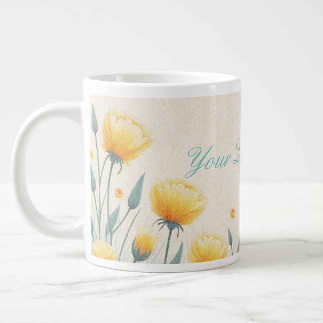 Fält i det ändlösa Kärlek Jumbo Mugg (Vänster)