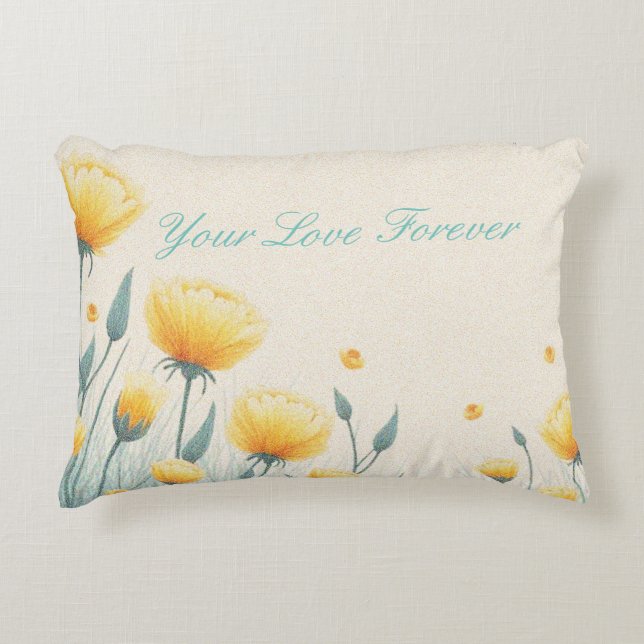 Fält i det ändlösa Kärlek Prydnadskudde (Framsidan)