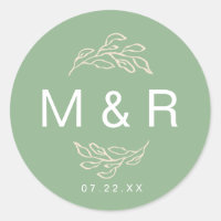 Fält i Dreams Grönt | Monogram-märke för Blommigt