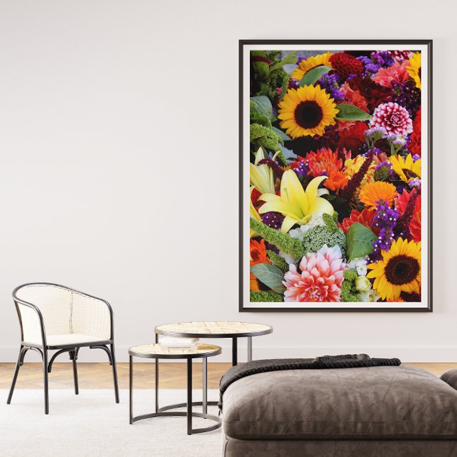 Fält i flerfärgade blommor, poster (Skapare uppladdad)