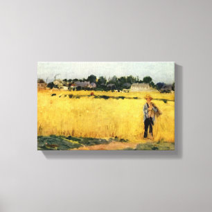 Fält i Grain (av Berthe Morisot) Canvastryck