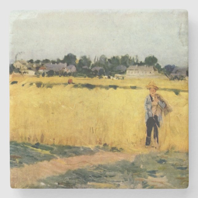 Fält i Grain (av Berthe Morisot) Stenunderlägg (Framsidan)