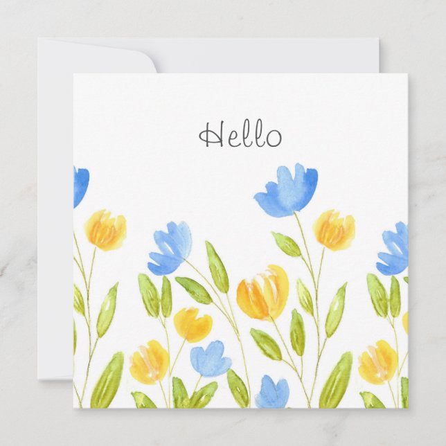 FÄLT i GULT BLÅA BLOMMOR (Framsida)