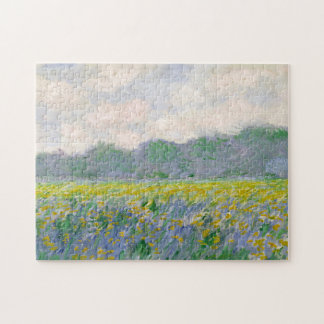 Fält i Gult Iriserar Monet Fine Art Pussel