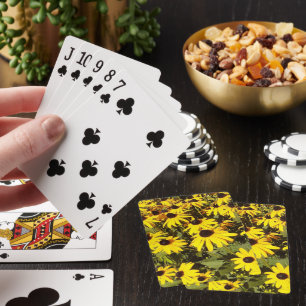 Fält i Gult Wildblommor Casinokort
