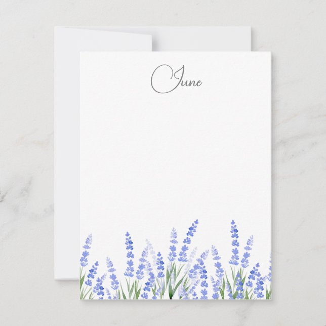 Fält i Lavender 2 Anteckningskort (Framsida)