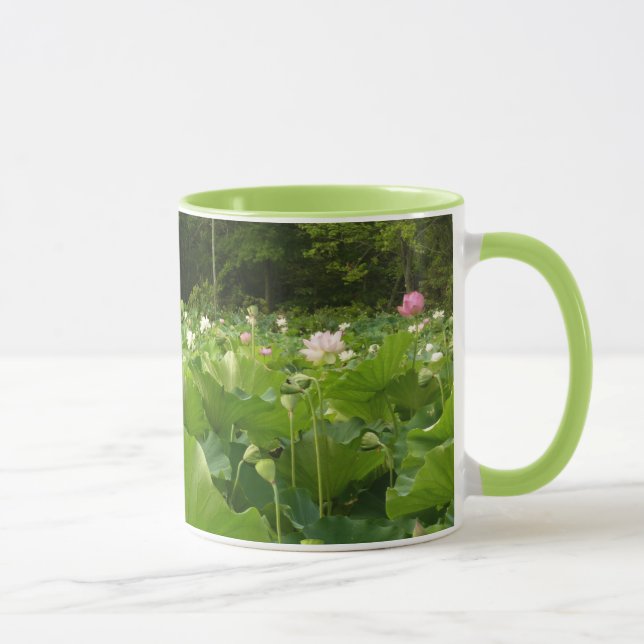 Fält i Lotus Flowers Summer Garden Mugg (Höger)