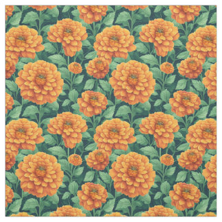 Fält i marigold stil blommigt blomart tyg