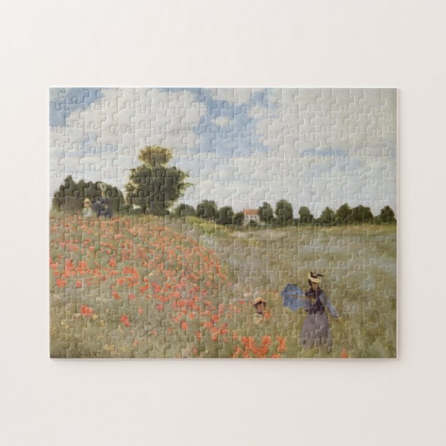 Fält i Poppies Claude Monet Pussel (Horisontell)