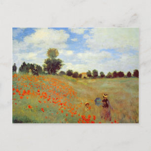 Fält i Poppies, Claude Monet Vykort
